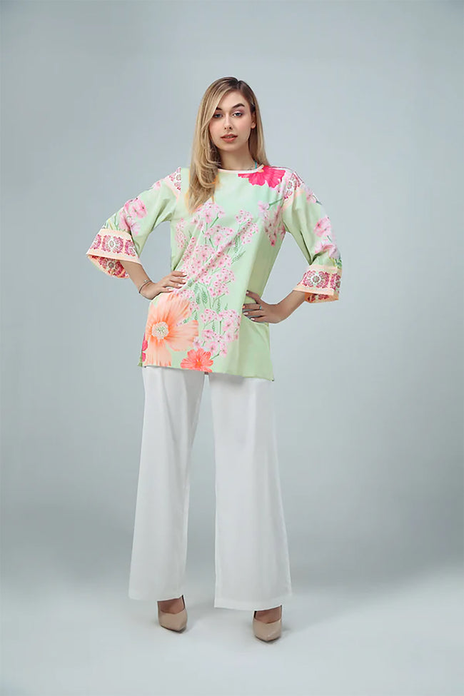 1PC-Pastel Bloom Printed Hover Image