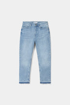 Women Ruffling Slim Fit Jeans