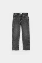 Women Dark Grey Stright Fit Jeans