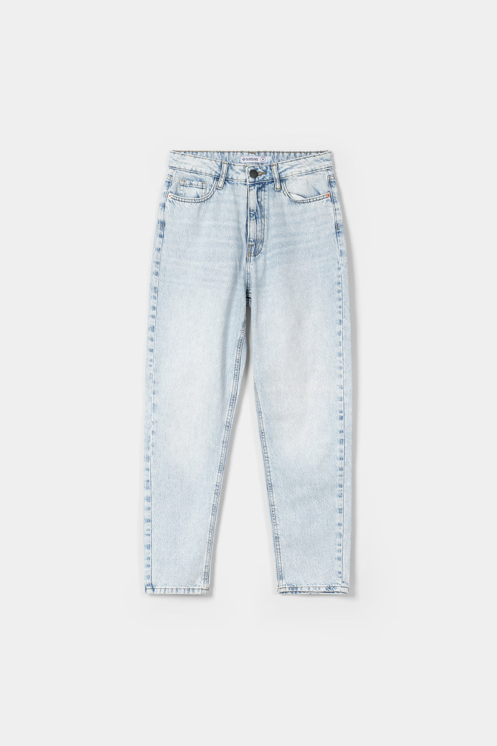 Women Ice Wash Mom Fit Jeans