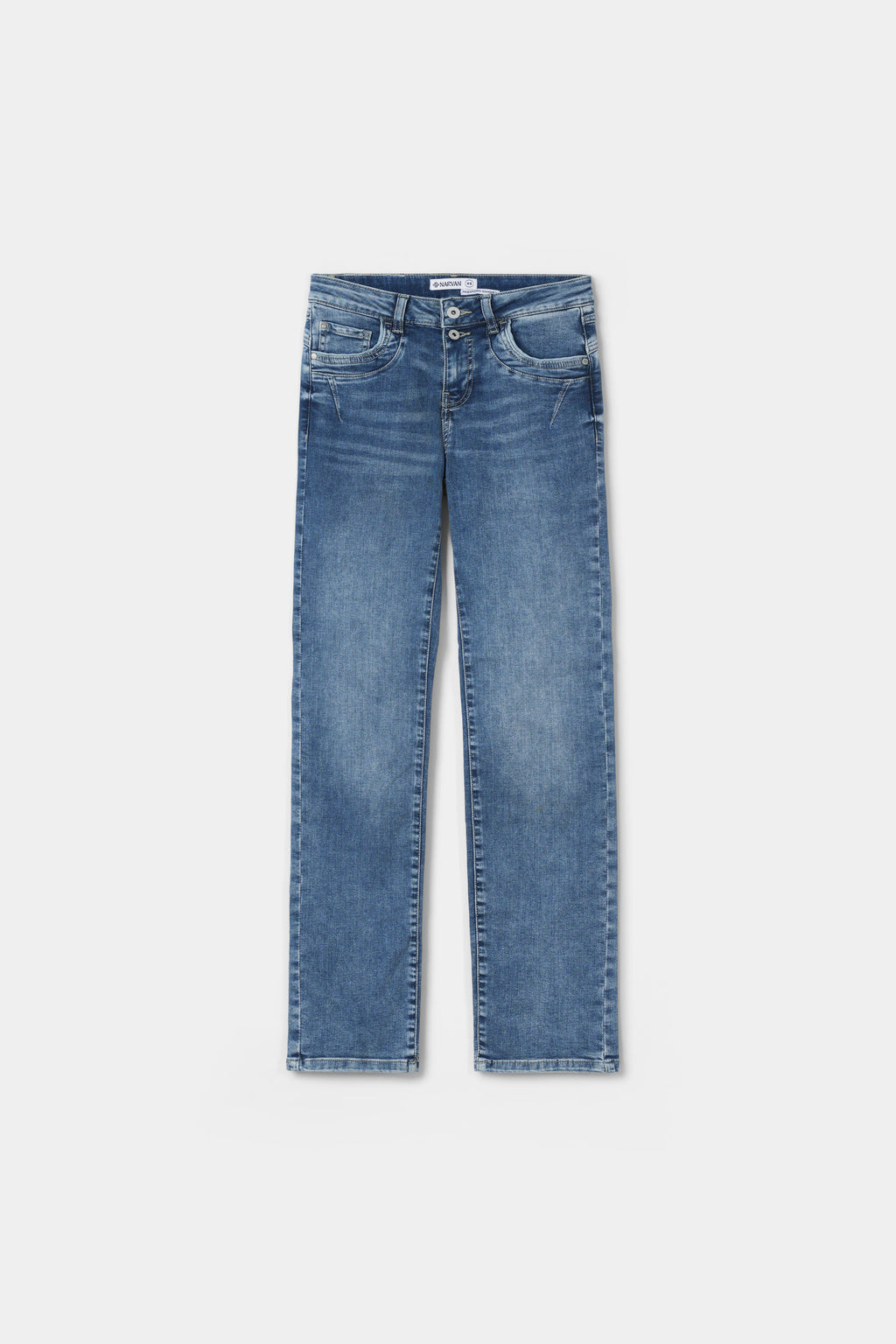 Women Mid Blue Stright Jeans