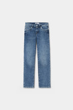 Women Mid Blue Stright Jeans