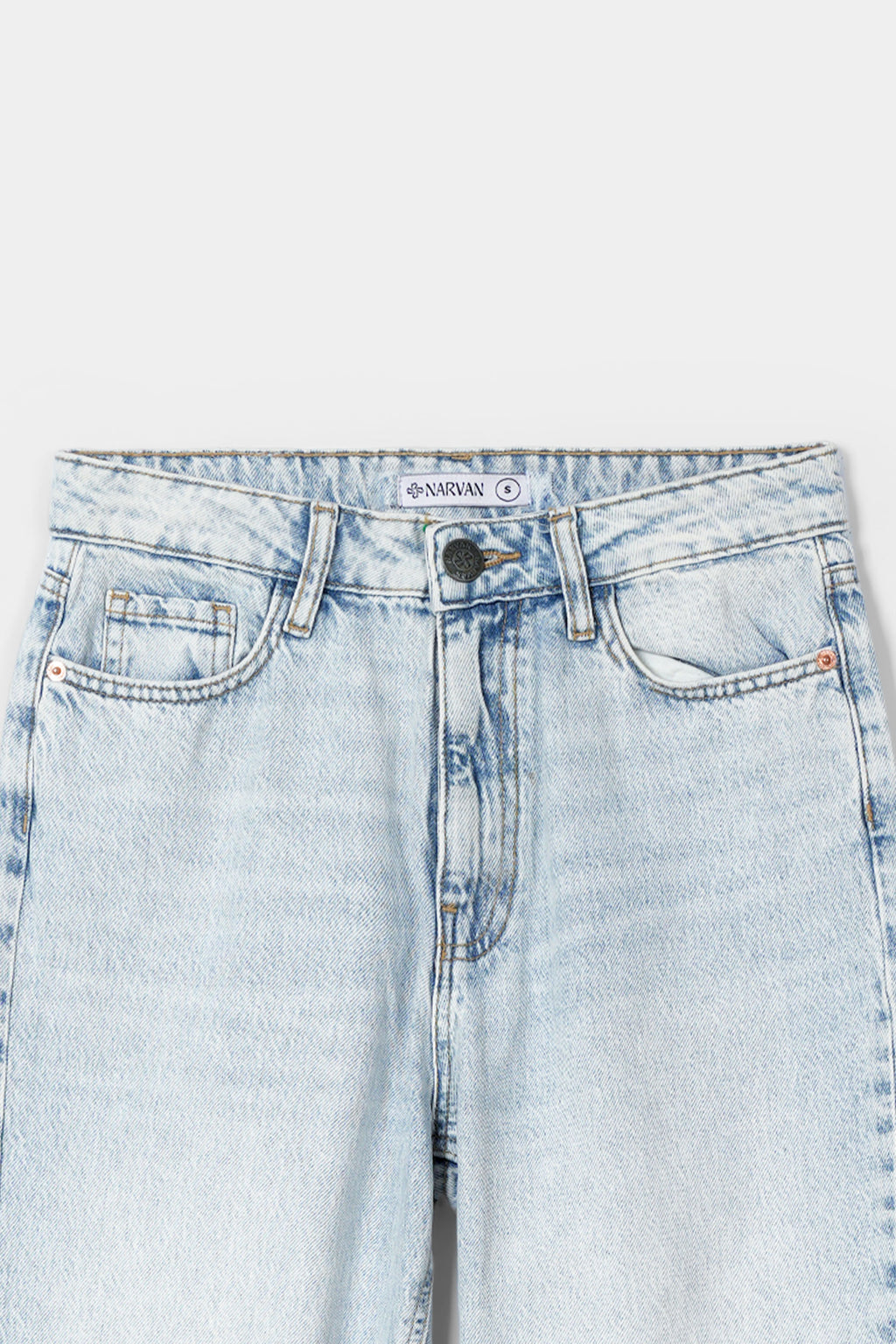 Women Ice Wash Mom Fit Jeans