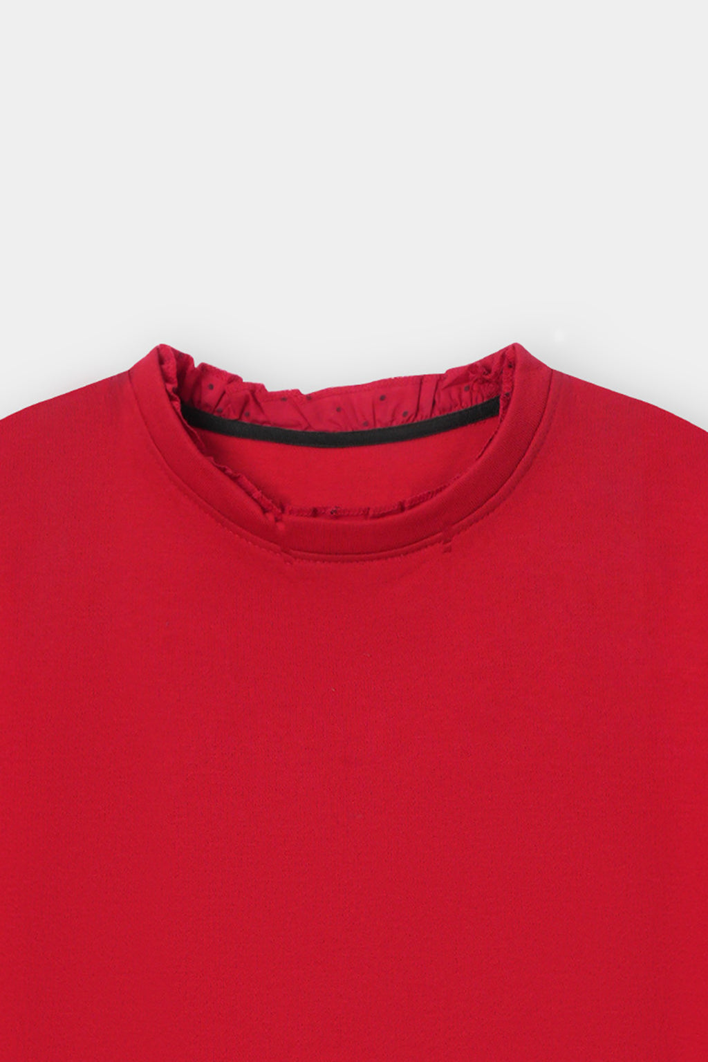 Ruffle-Sleeve Sweatshirt