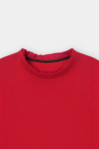 Ruffle-Sleeve Sweatshirt