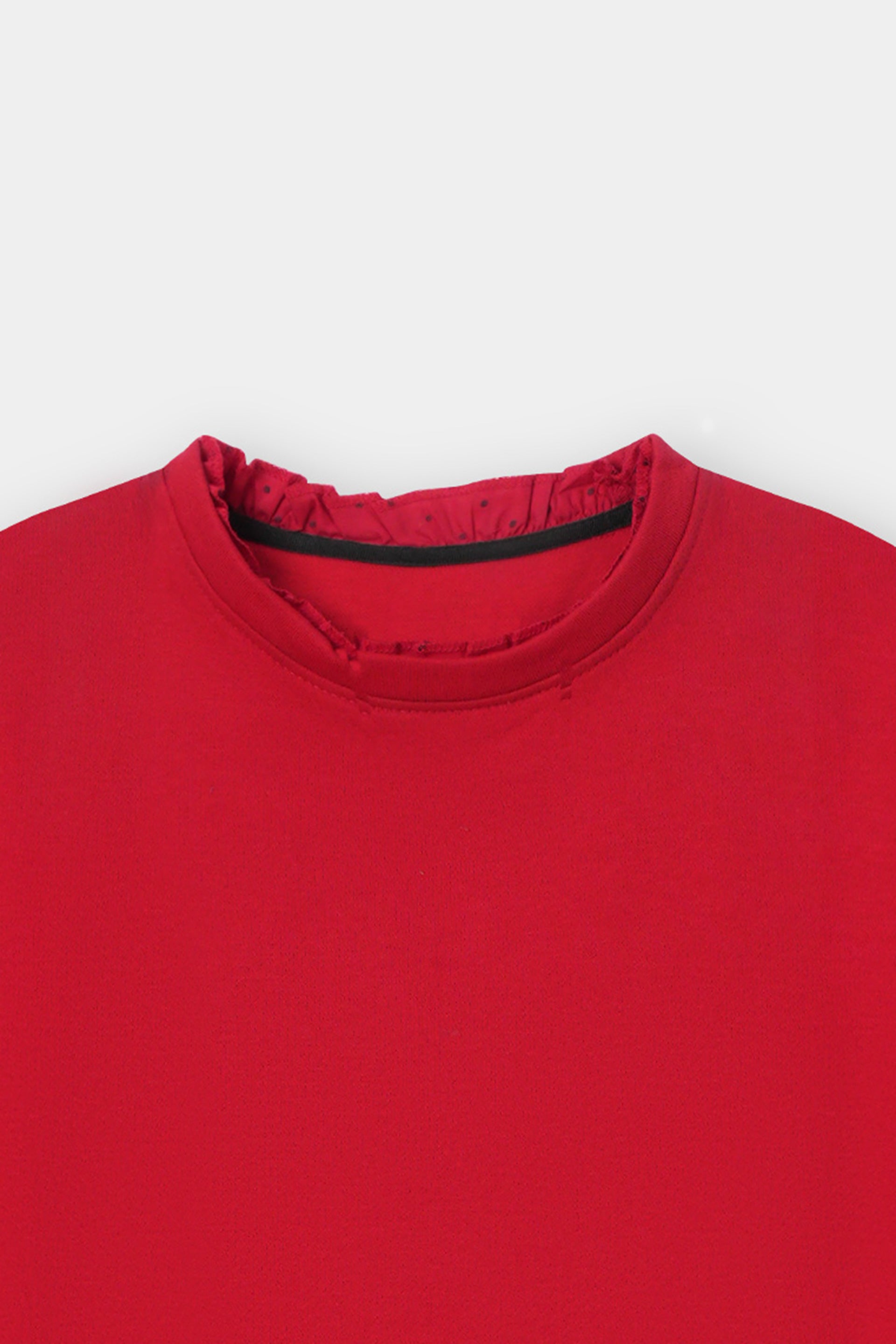 Ruffle-Sleeve Sweatshirt