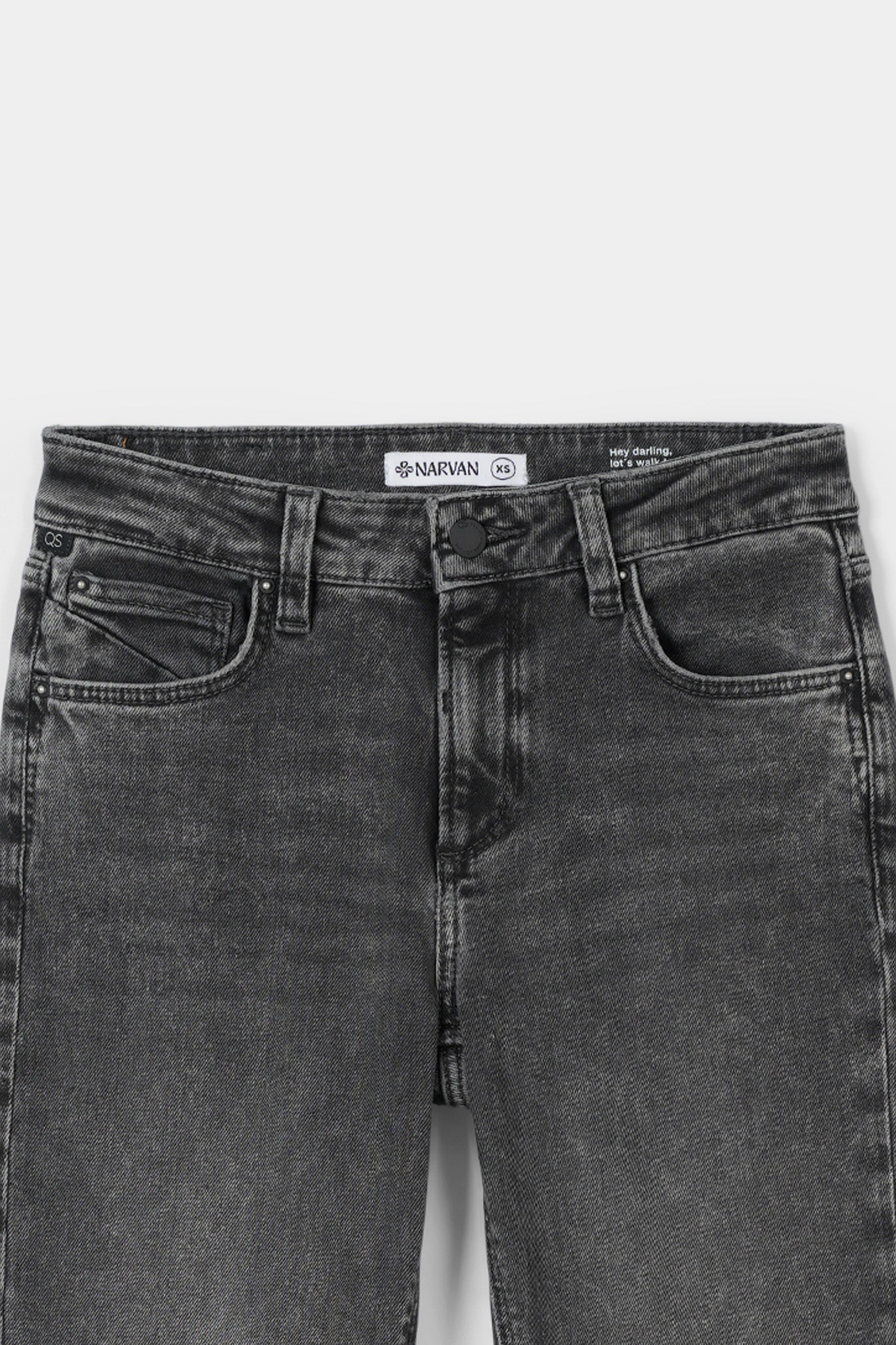 Women Dark Grey Stright Fit Jeans