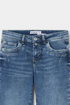 Women Mid Blue Stright Jeans