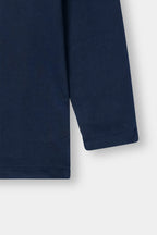 Denim Block Turtleneck