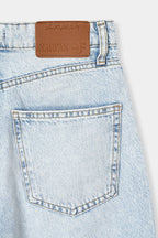 Women Ice Wash Mom Fit Jeans