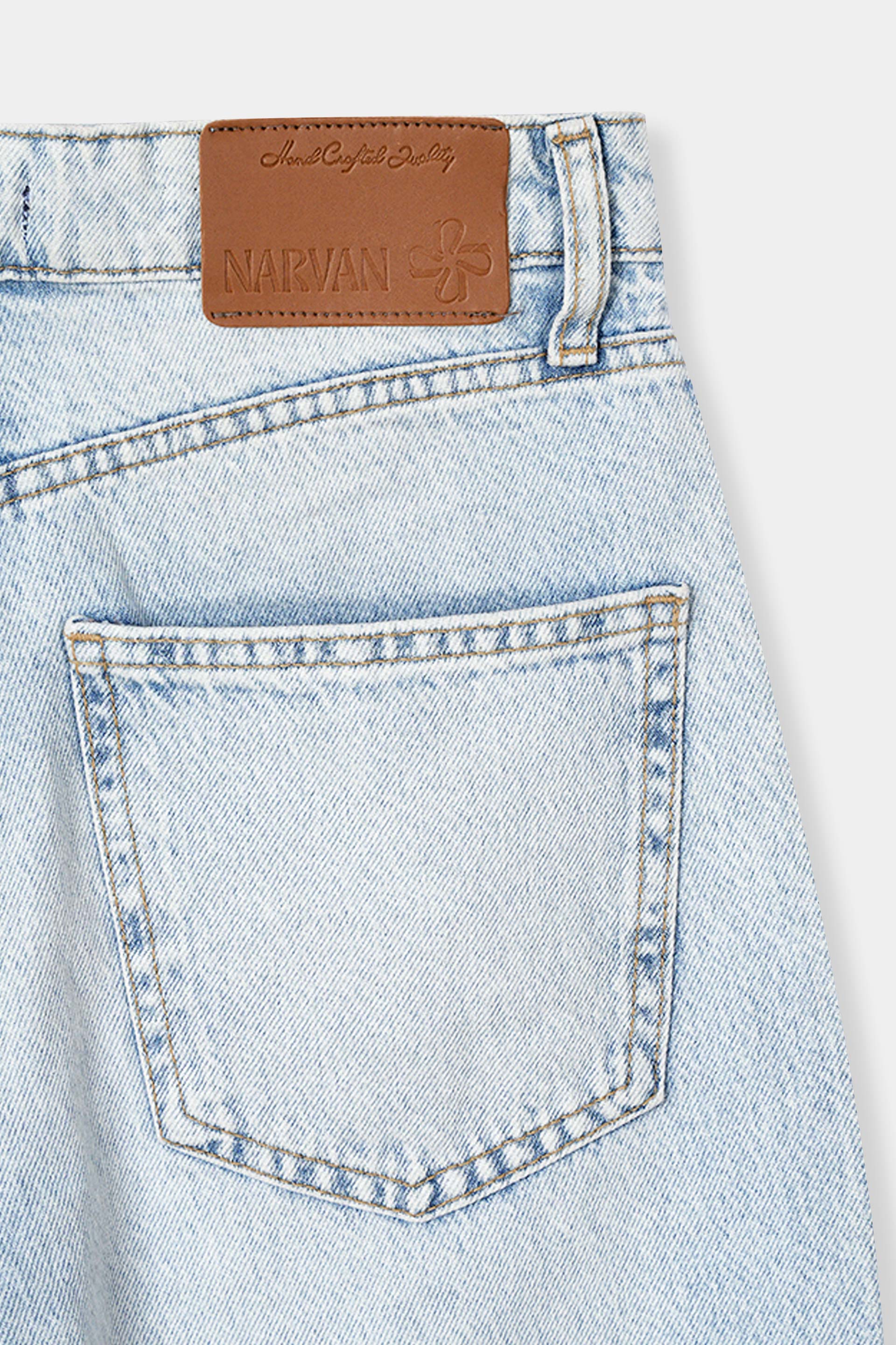 Women Ice Wash Mom Fit Jeans