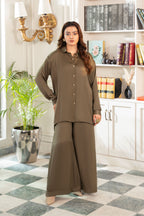 2PC-Olive Button Down