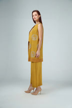3PC-Golden Mustard Embroidered