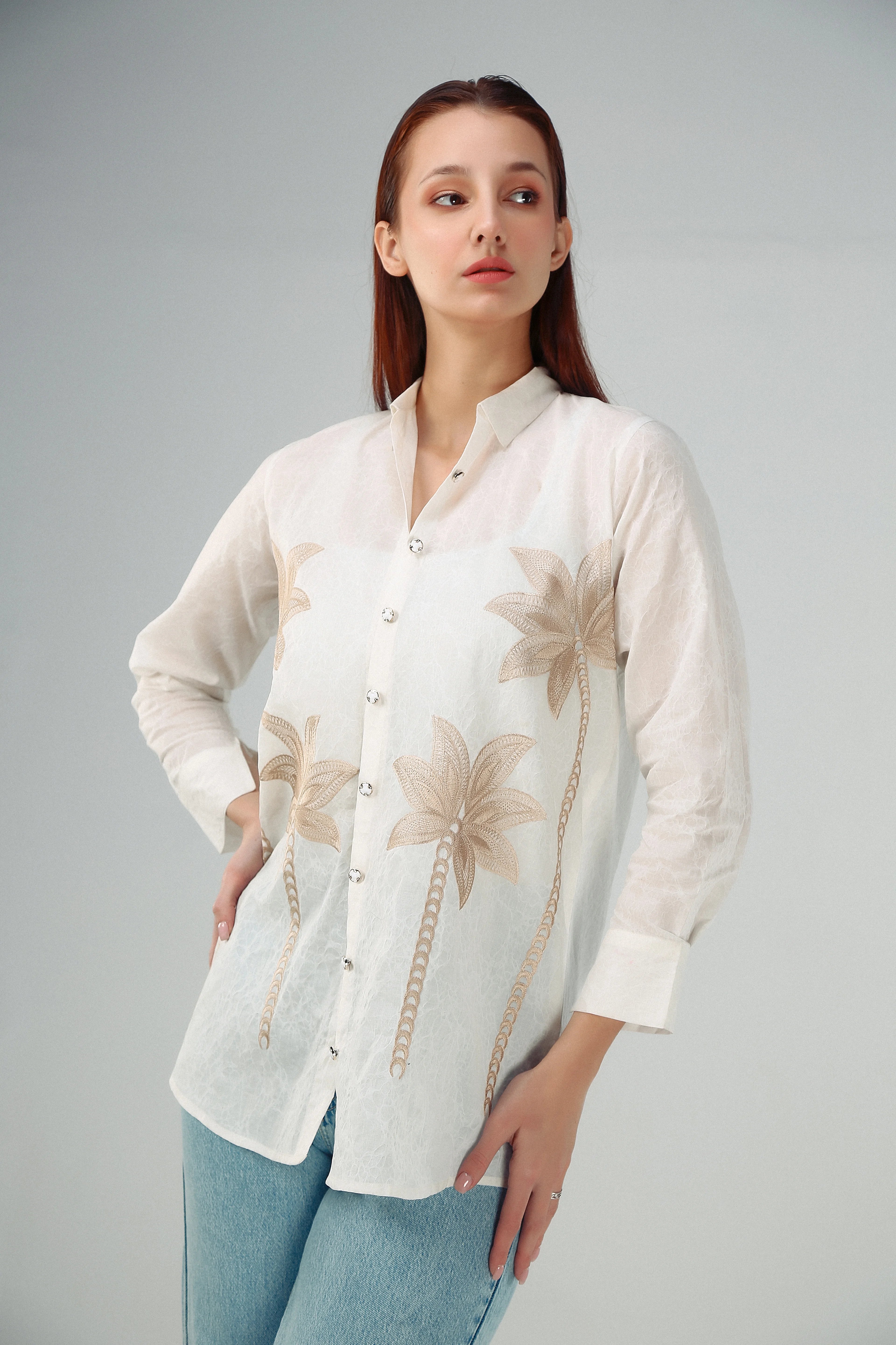 1PC-Embroidered Shirt