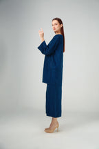 2PC-Navy Embroidered