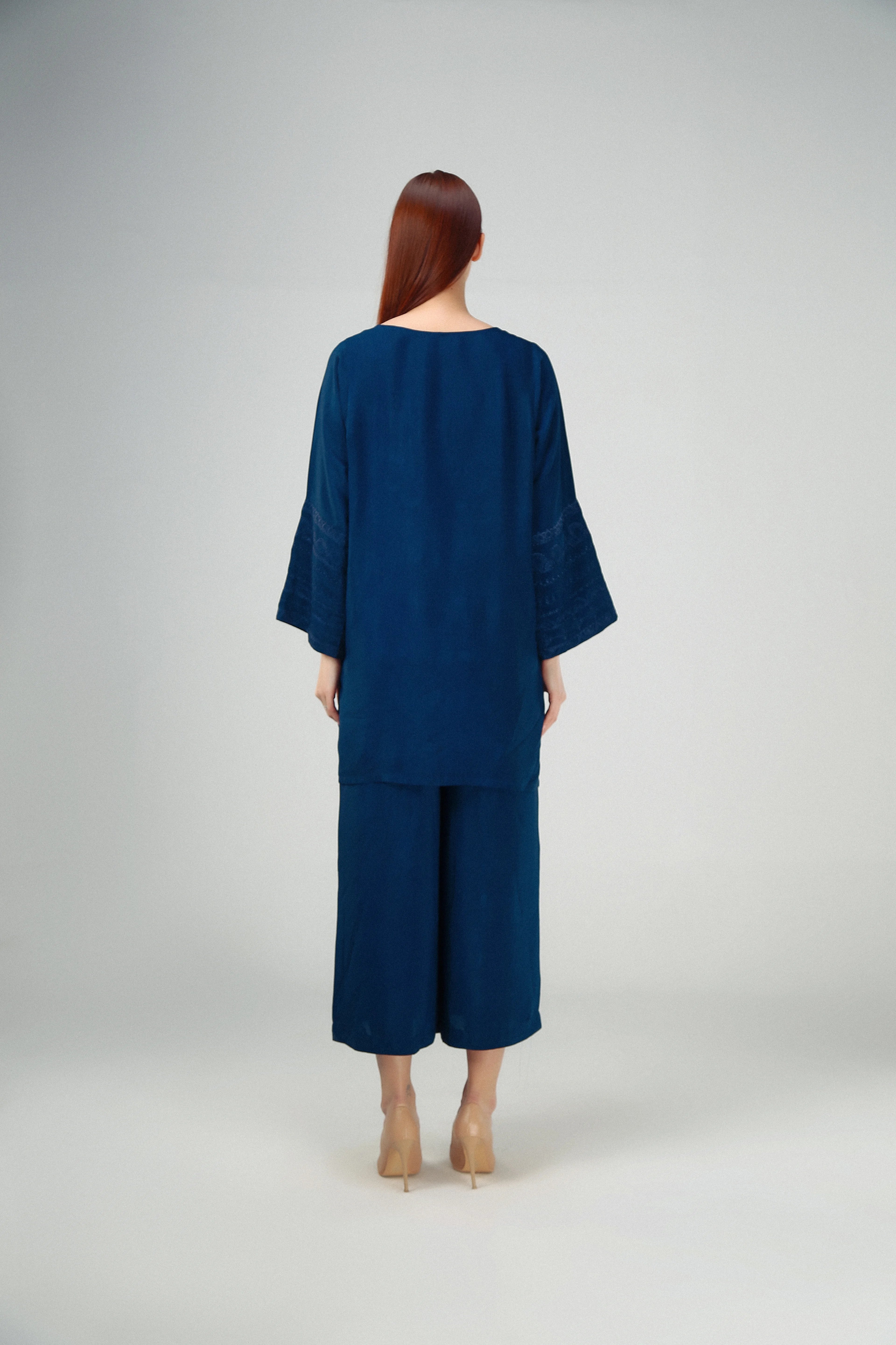 2PC-Navy Embroidered