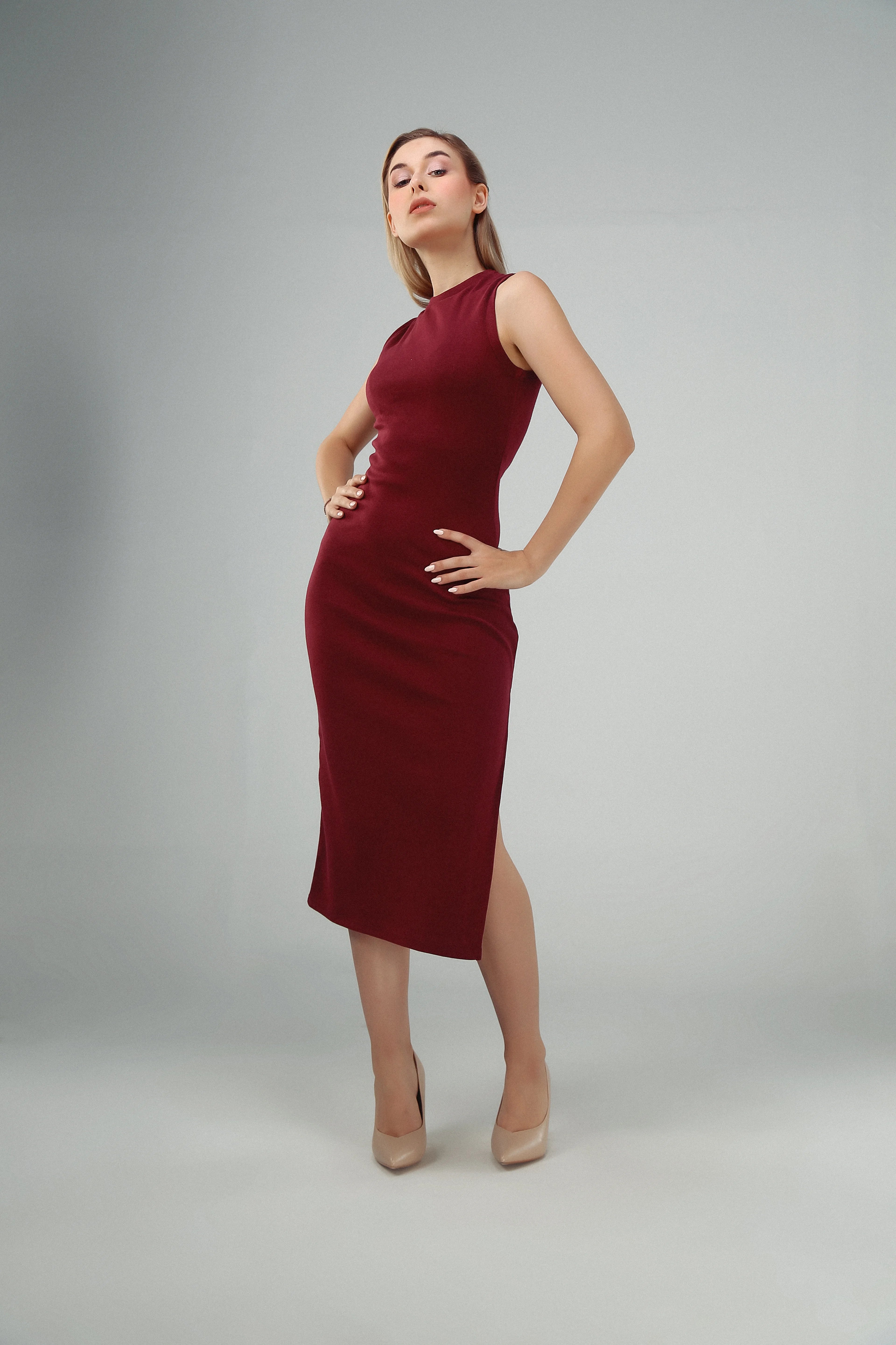 Merlot Sleeveless Dress