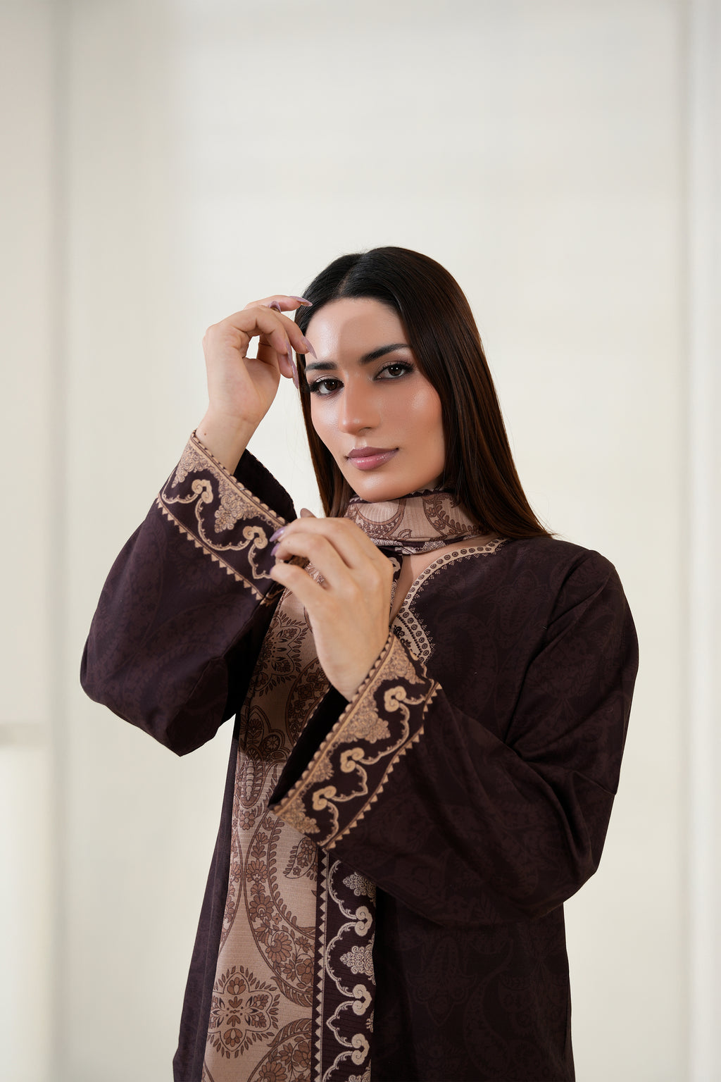 3PC-Paisley Hue Print