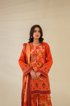 3PC-Orange Oasis Print