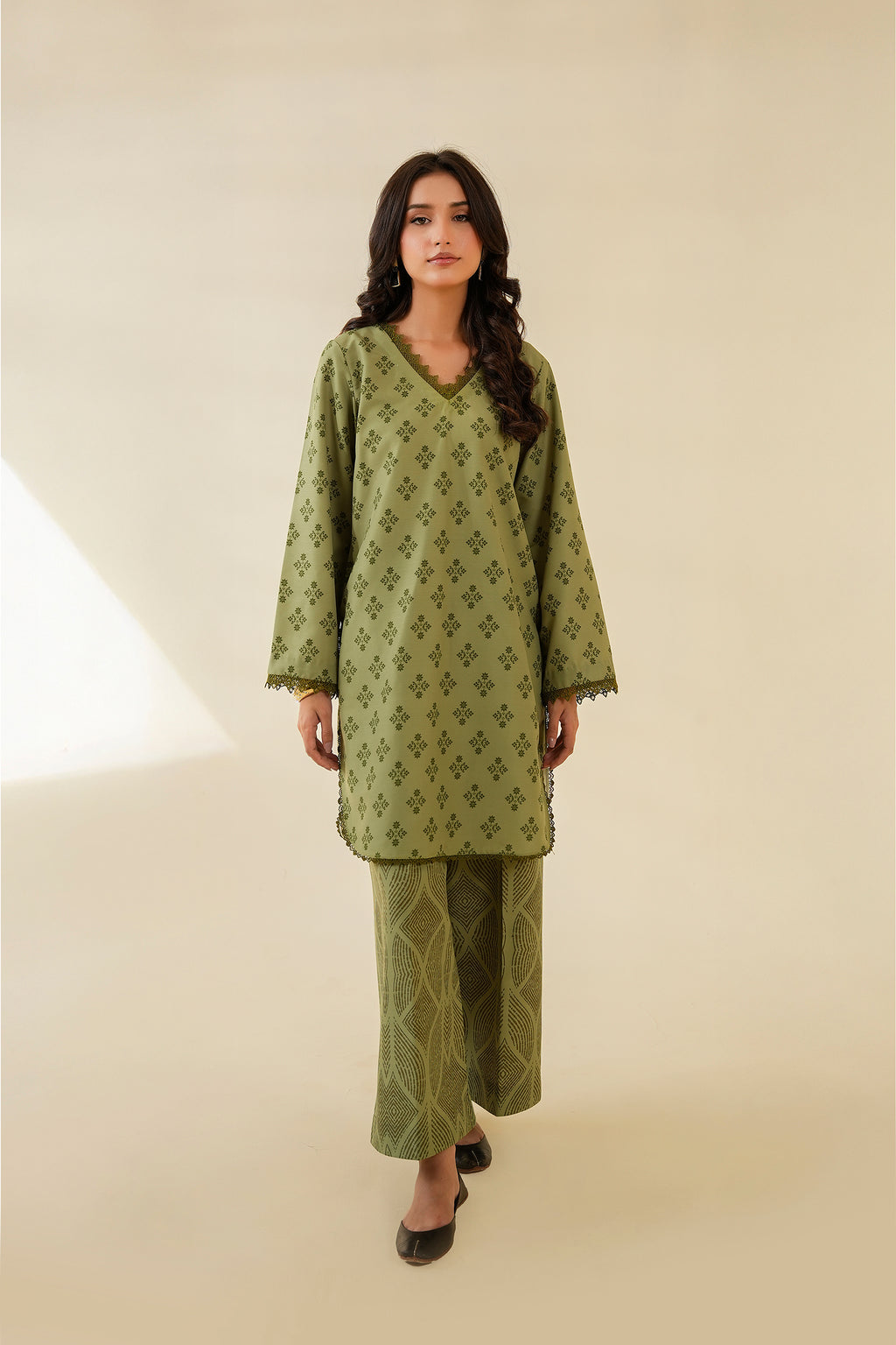 2PC-Pistachio Printed