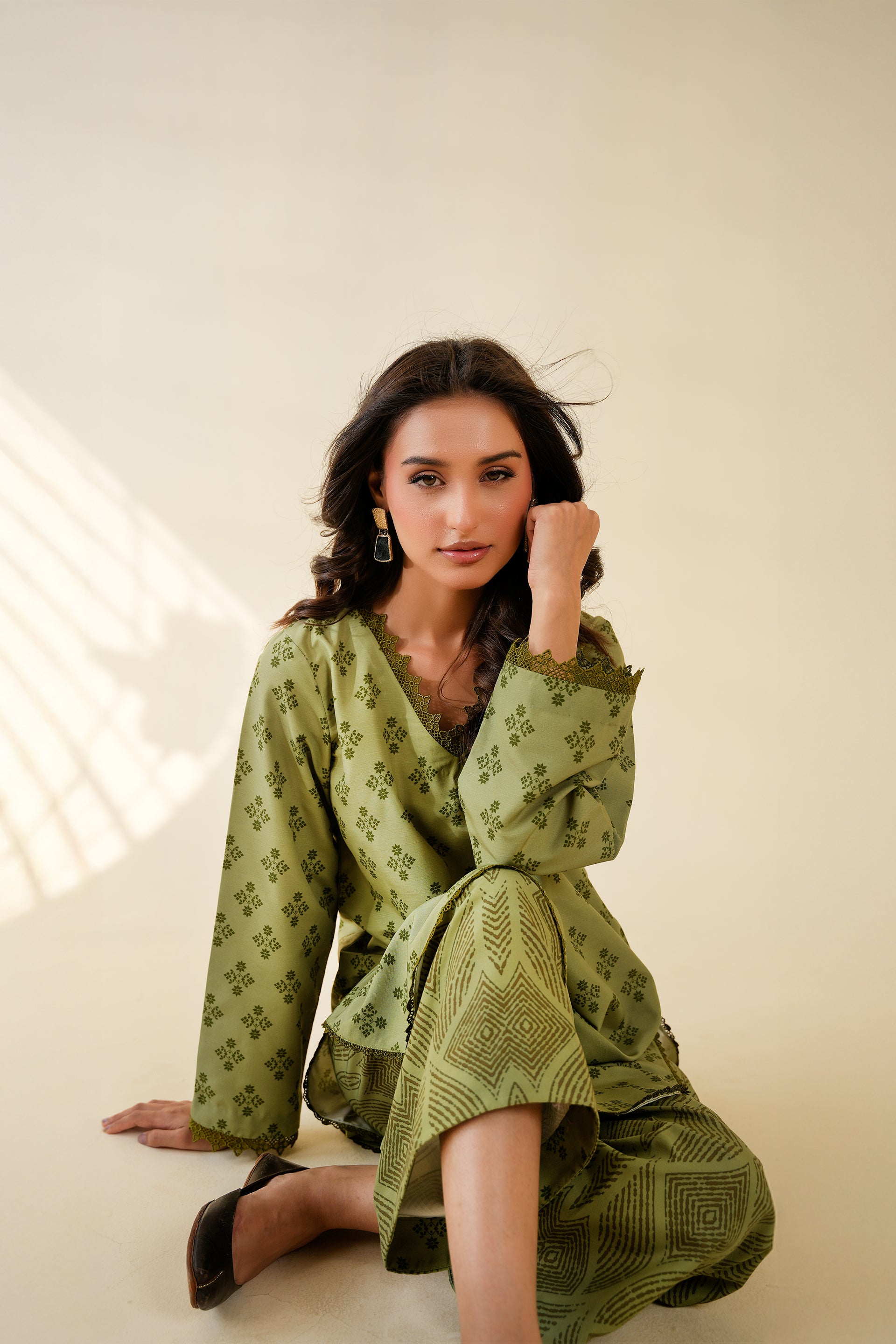 2PC-Pistachio Printed