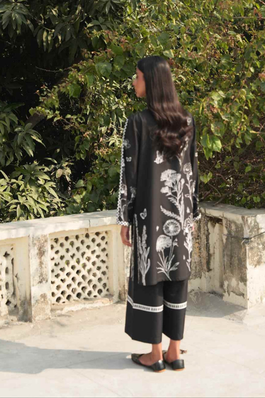 2PC-Lino Floral Print