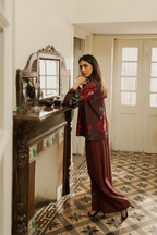 2PC-Chinoiserie Floral Print