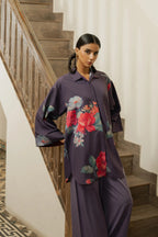 2PC-Vintage Floral Print