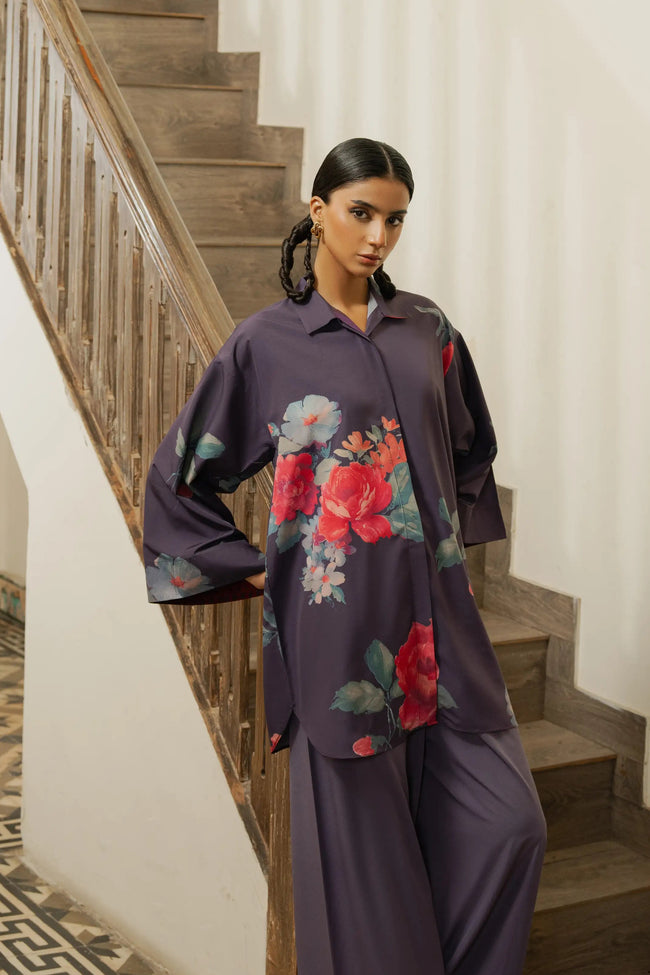 2PC-Vintage Floral Print Hover Image