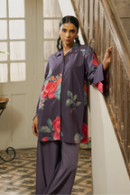 2PC-Vintage Floral Print