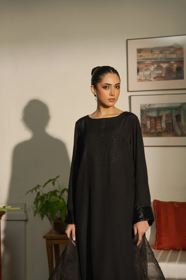 3PC-Classic Black Embroidered Main Image