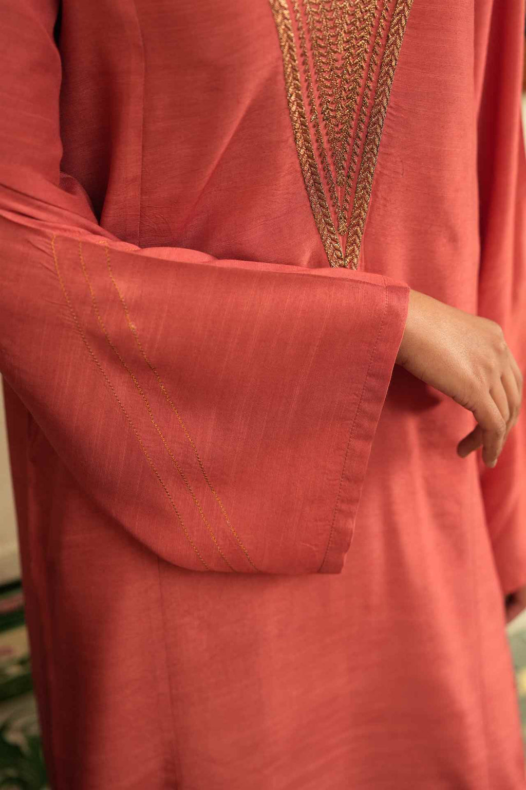 2PC-Burnt Orange Kurta