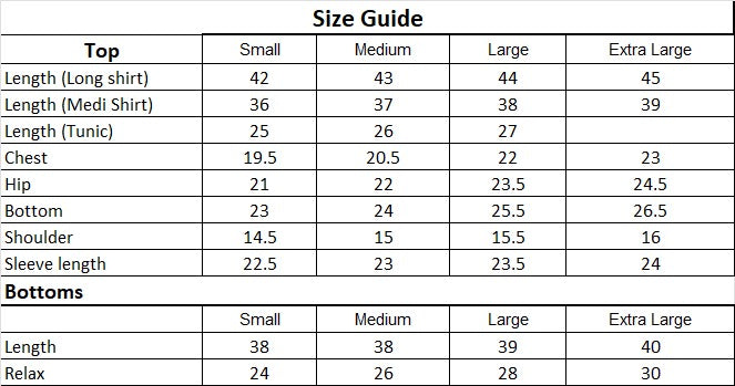 Size chart for 1PC-Abstract Floral Shrug