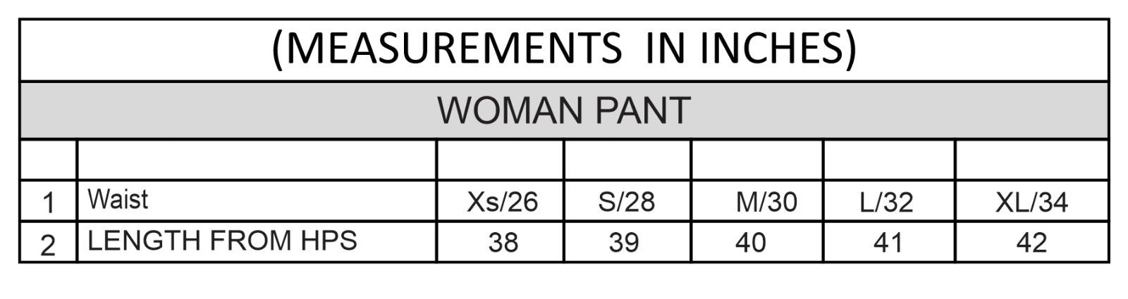 Size chart for Women MID Blue Skinny Jeans